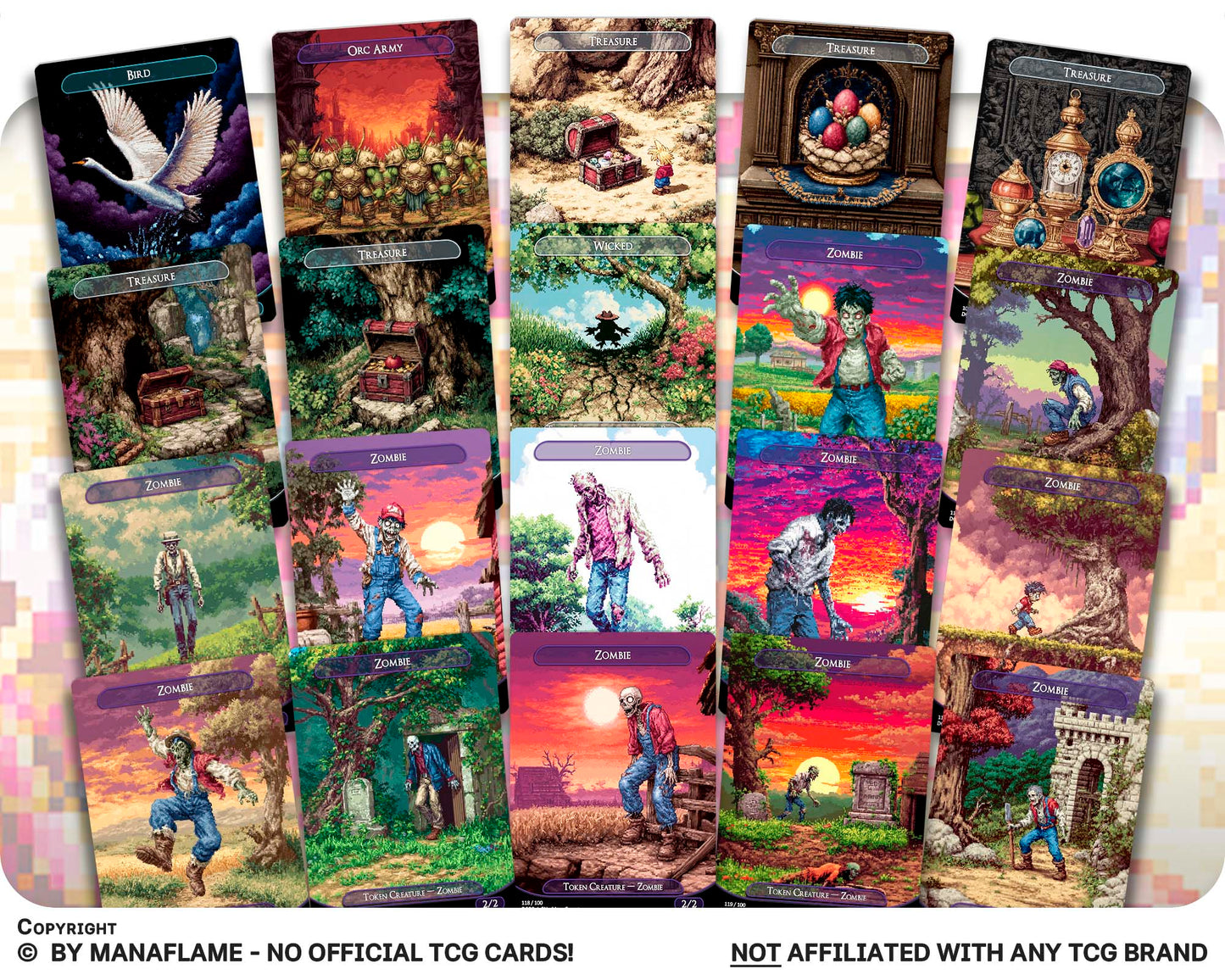 Kefka Pixel Art Wheels EDH