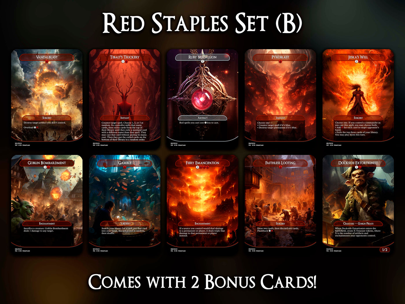 Red Staples Set (B)