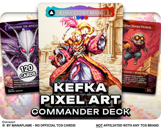 Kefka Pixel Art Wheels EDH
