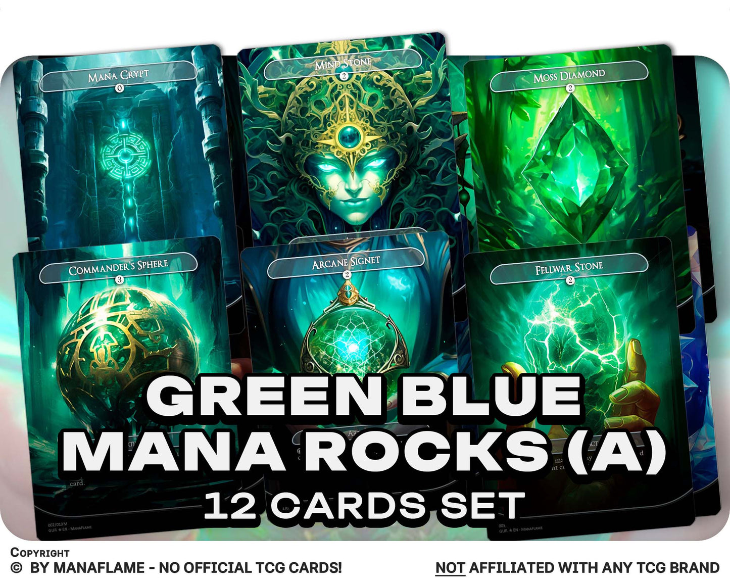 Green Blue Mana Rocks Set (A)
