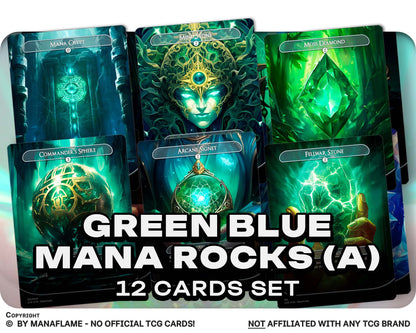 Green Blue Mana Rocks Set (A)