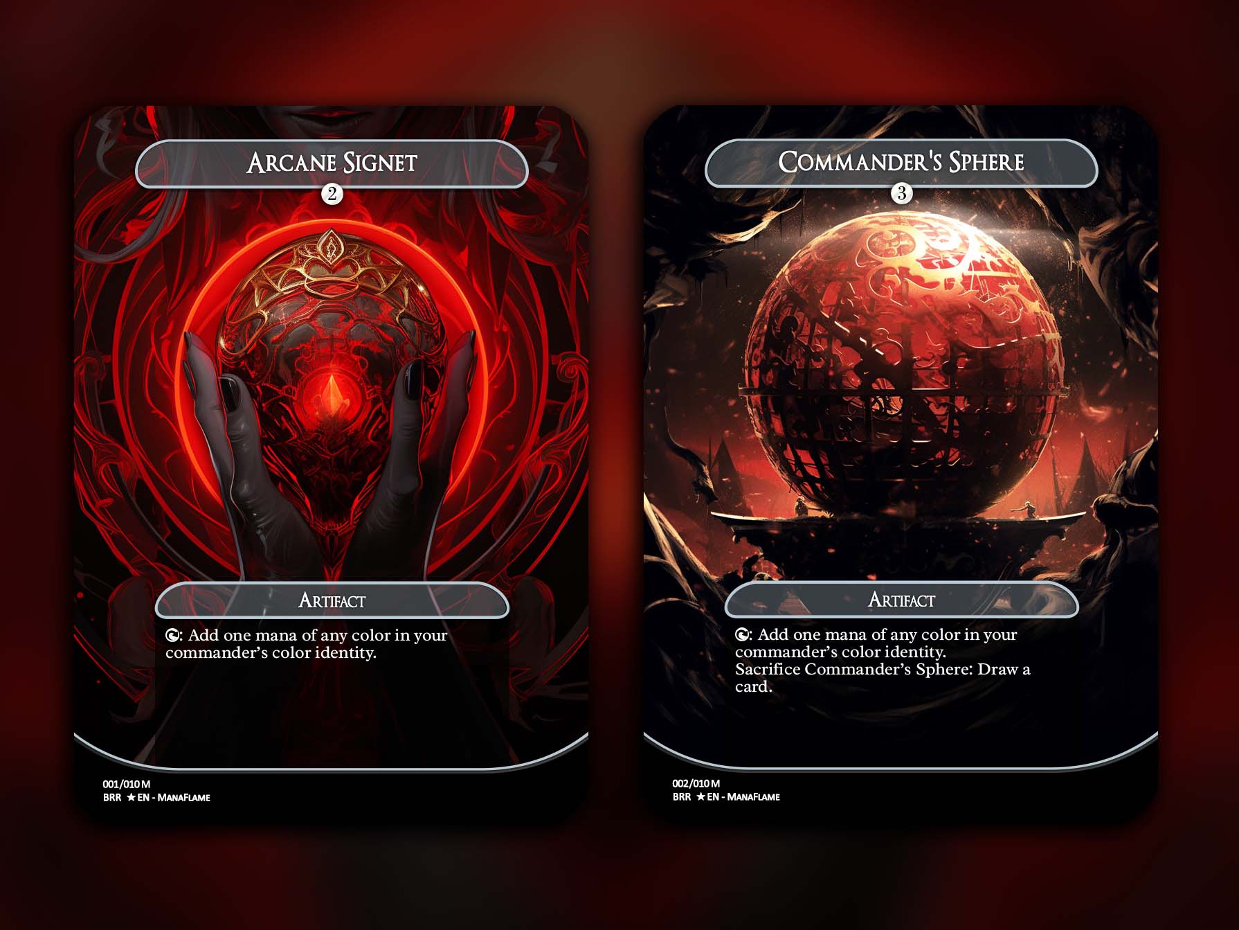 Black Red Mana Rocks Set (A) – Manaflame