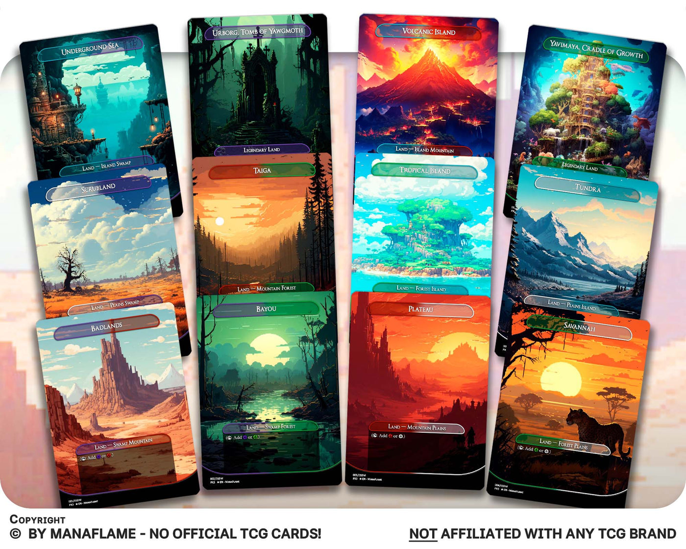 Amazon.com: Magic: The Gathering Secret Lair: PixelSnowLands
