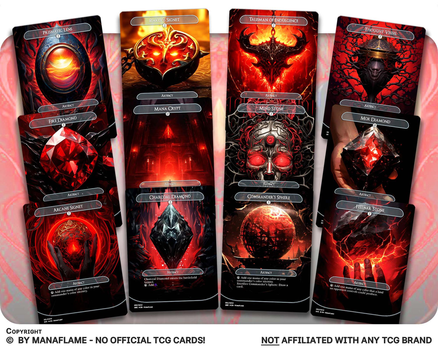 Black Red Mana Rocks Set (A)