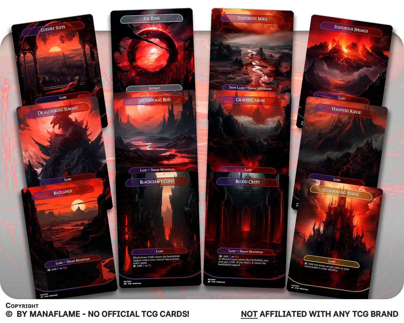 Black Red Lands Set (A)