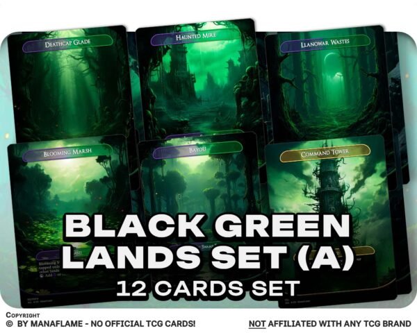 Black Green Lands Set (A)