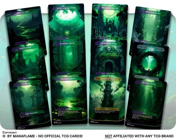 Black Green Lands Set (A) - Image 4