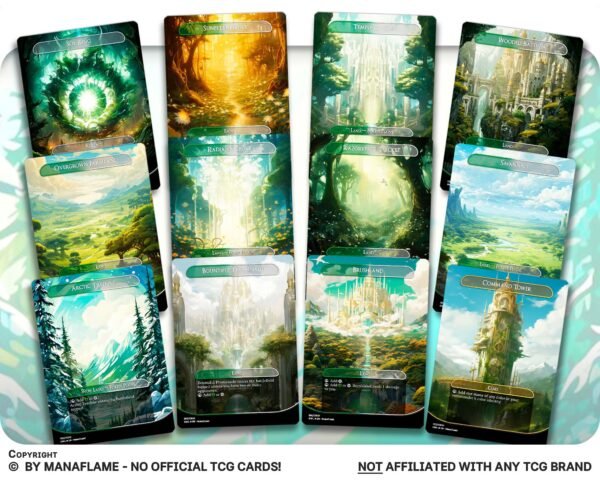 Green White Lands Set (A) - Image 4